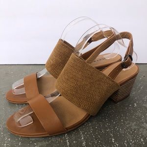 Lucky Brand Gewel brown block heel sandals size 9.5